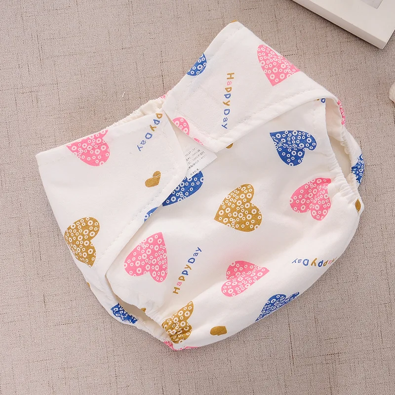 A Cotton Heart Ice Cream Baby Nappies Diaper Reusable Washable Cloth Diapers Nappy Cover Waterproof Newborn Baby Traning Panties - Цвет: A