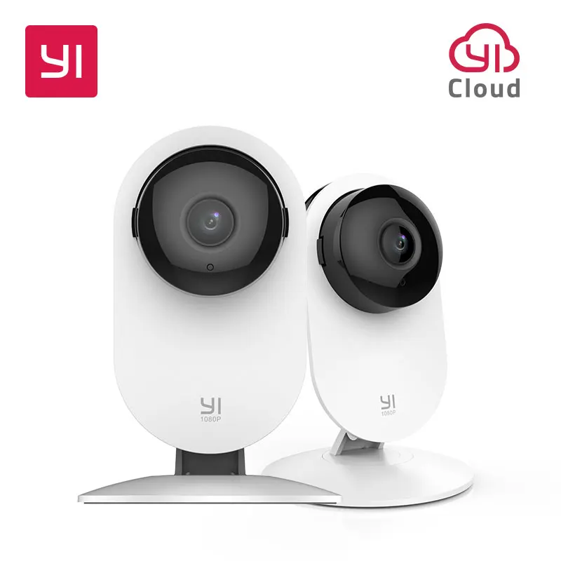 YI 2 шт., 1080 p, домашняя камера, беспроводная ip-камера для безопасности в помещении, система наблюдения, обнаружение движения, ночное видение, YI Cloud, доступно