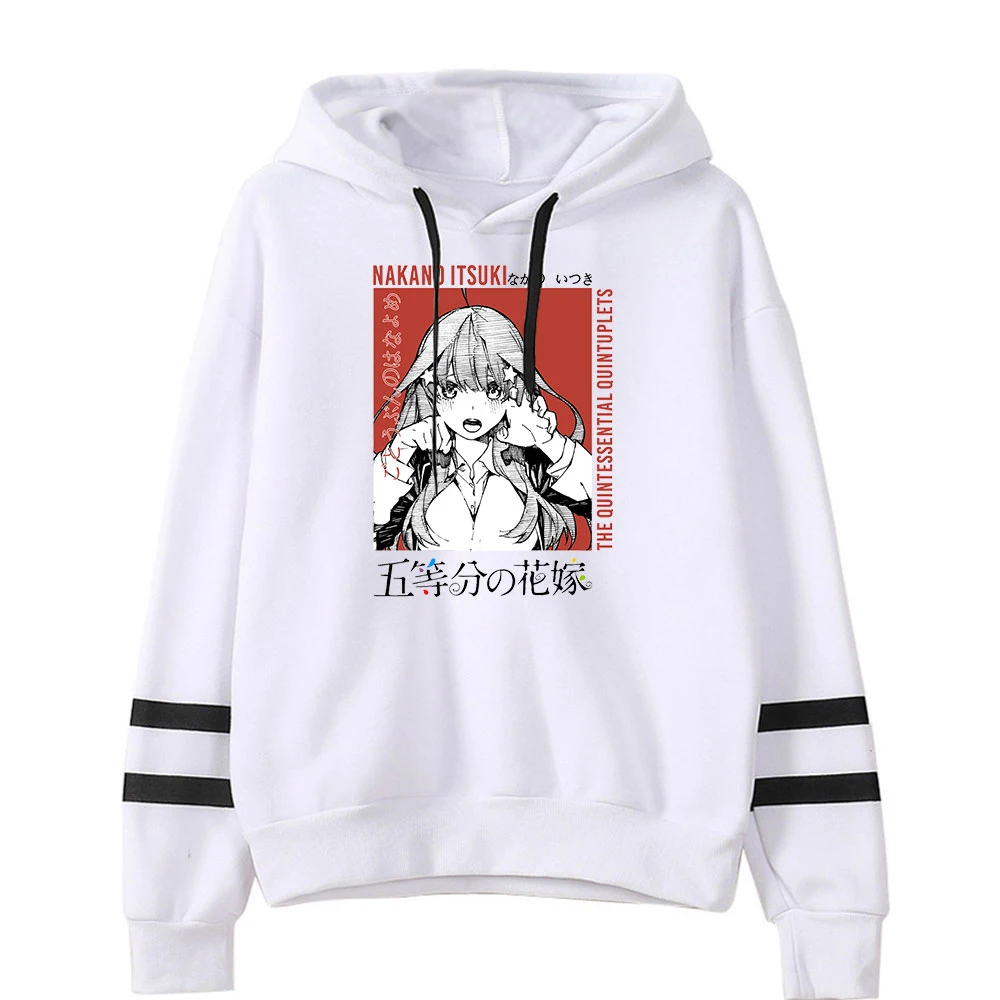 

The Newest The Quintessential Quintuplets White Hoodies Men Women Sweatshirts Autumn Hip Hop Girls Hooded Casual Pullovers