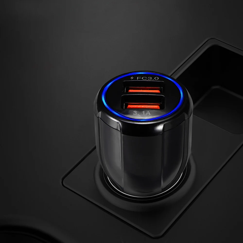 

2020 3.1A Car Charger Quick Charge 3.0 Universal Dual USB Fast Charging QC for iPhone Samsung Xiaomi Universal