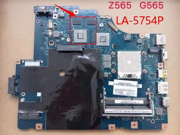 LA-5754P Z565 Материнская плата ноутбука материнская плата для G565 Z565 тест материнская плата ОК
