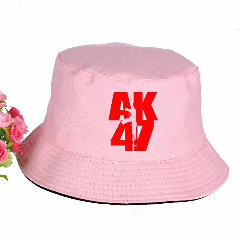 

Fashion hat My Life It's Ak 47 Russian Military Topics Bucket Hats Summer Cotton Men Women fisherman hat