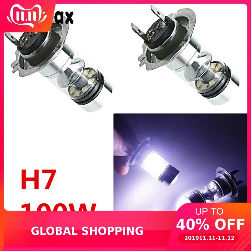 2 шт.! H7 100 Вт светодиодный проектор для автомобиля противотуманный фонарь