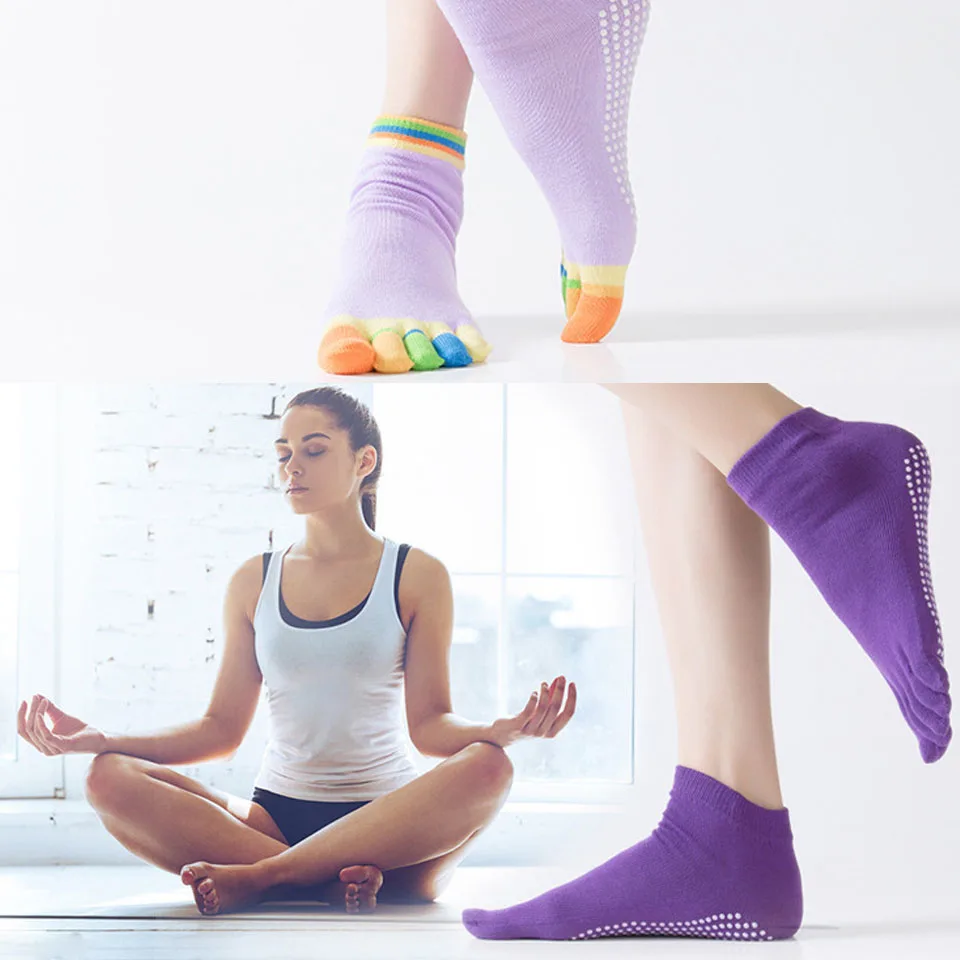 GobyGo 1 пара Для женщин спортивные носки для йоги с открытыми пальцами тапочки