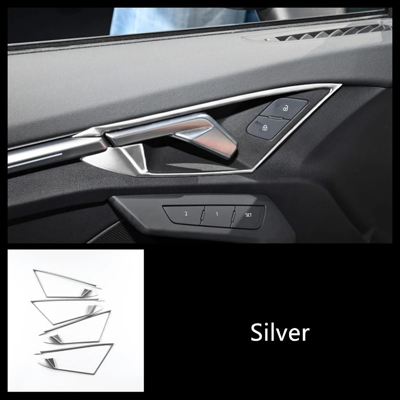 

Нержавеющая сталь автомобильная внутренняя дверная ручка рамка декоративная накладка для Audi A3 8Y 2021-2022 Стайлинг аксессуары для интерьера