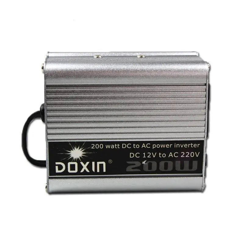 Портативный автомобильный преобразователь напряжения 200 Вт 12 В 220 инвертор