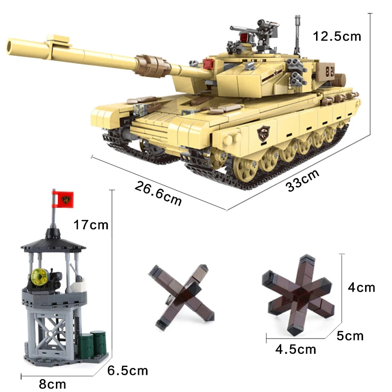 Army Heavy Tank Series 99 Truck Military figures tanque Building Blocks Toys For Boy Gift | Игрушки и хобби