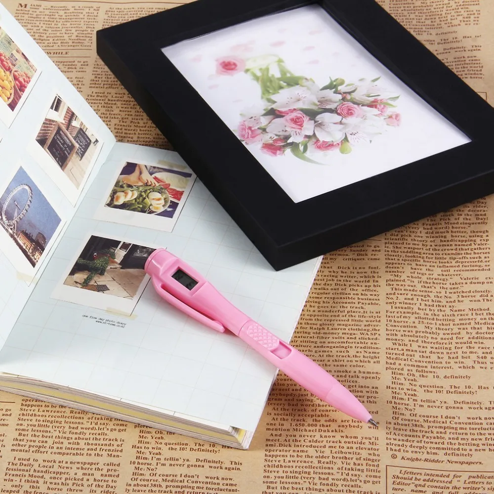 Шариковая ручка цифровые часы электронные Студенческая тестовая канцелярские