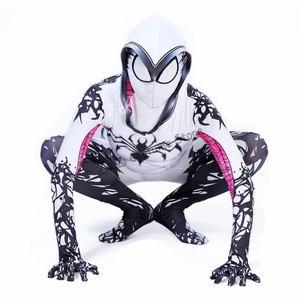 Костюм Venom женщины Zentai для девочек ядовитый костюм симбиота для карнавала костюм для костюмированой вечеринки на Хэллоуин