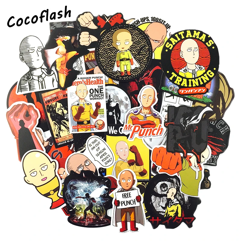 70pcs/lot Blood Anime ONE PUNCH-MAN Graffiti Sticker Personality Style Suitcase Laptop Skateboard Diy Toy Stickers For Gifts