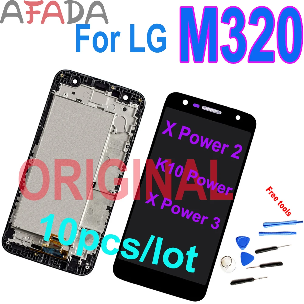 

ЖК-дисплей с дигитайзером для LG X Power 2 M320 M320G M320TV K10 Power X500 M327 SP320, ЖК-дисплей с сенсорным экраном в сборе, 10 шт.