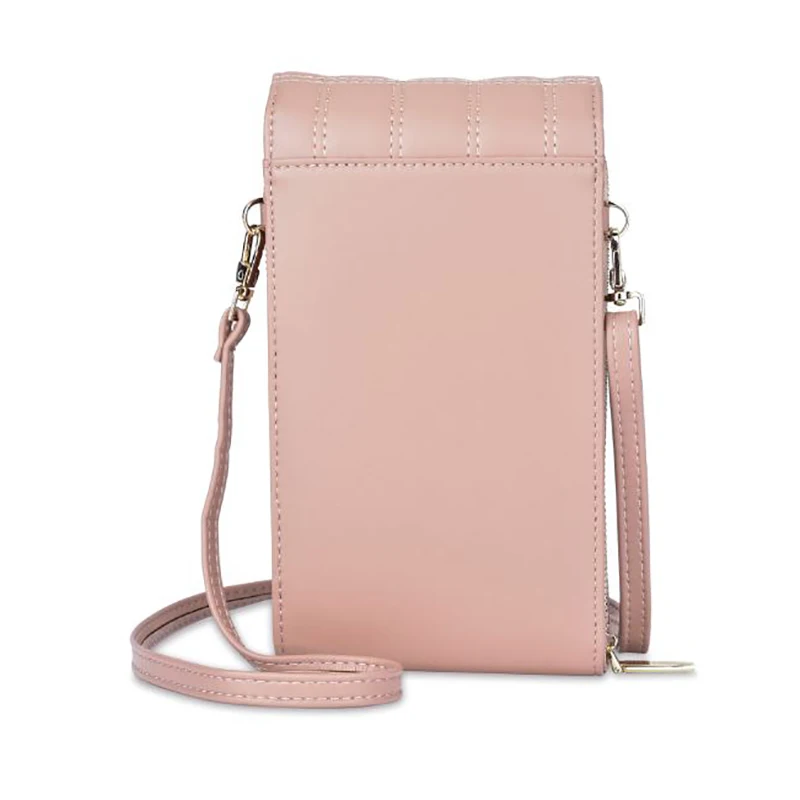 

Tailian Women's Mobile Phone Bag Korean Women's Embroidered Thread Shoulder Bag Student Lightweight Small Messenger Bag (Pink)