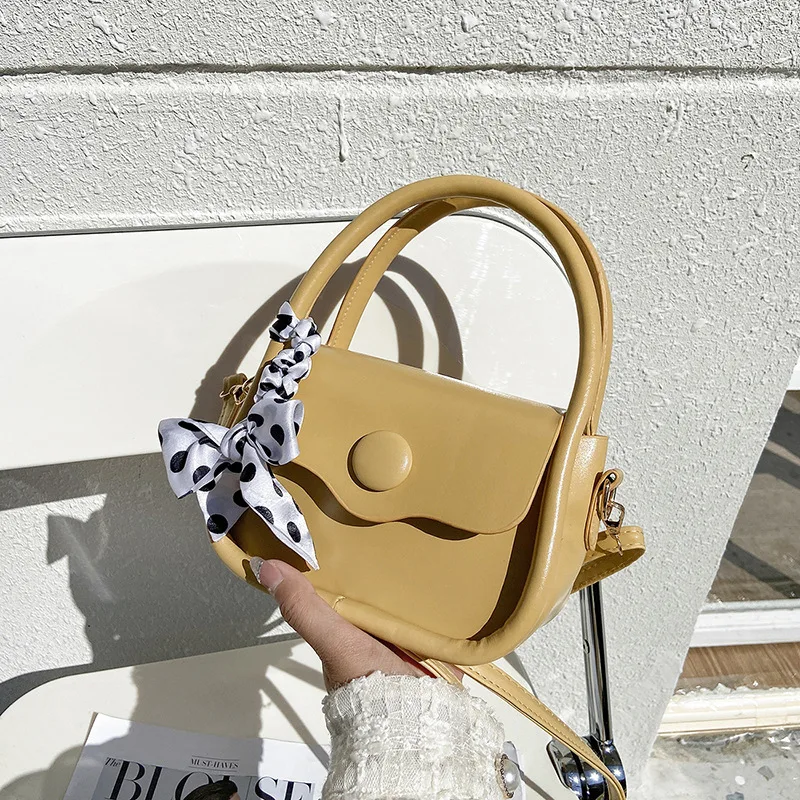 

2021 New Fashion Net Red Handbag Small Bag Temperament Chain Bag Shoulder Dot Bow Mini Crossbody Messenger Bag for Women