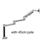 XSJ8013C-450 Алюминий полный движения Бесплатная подъема ультра длинные руки 15-32 дюймов светодиодный ЖК-дисплей монитор держатель удлинить кронштейн для монитора