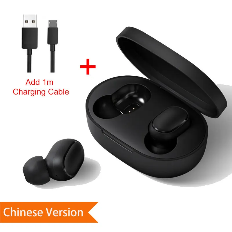CN Cable Xiaomi Redmi Airdots Xiaomi Bluetooth беспроводные стерео наушники Голосовое управление Bluetooth 5,0 шумоподавление управление - Цвет: CN Cable