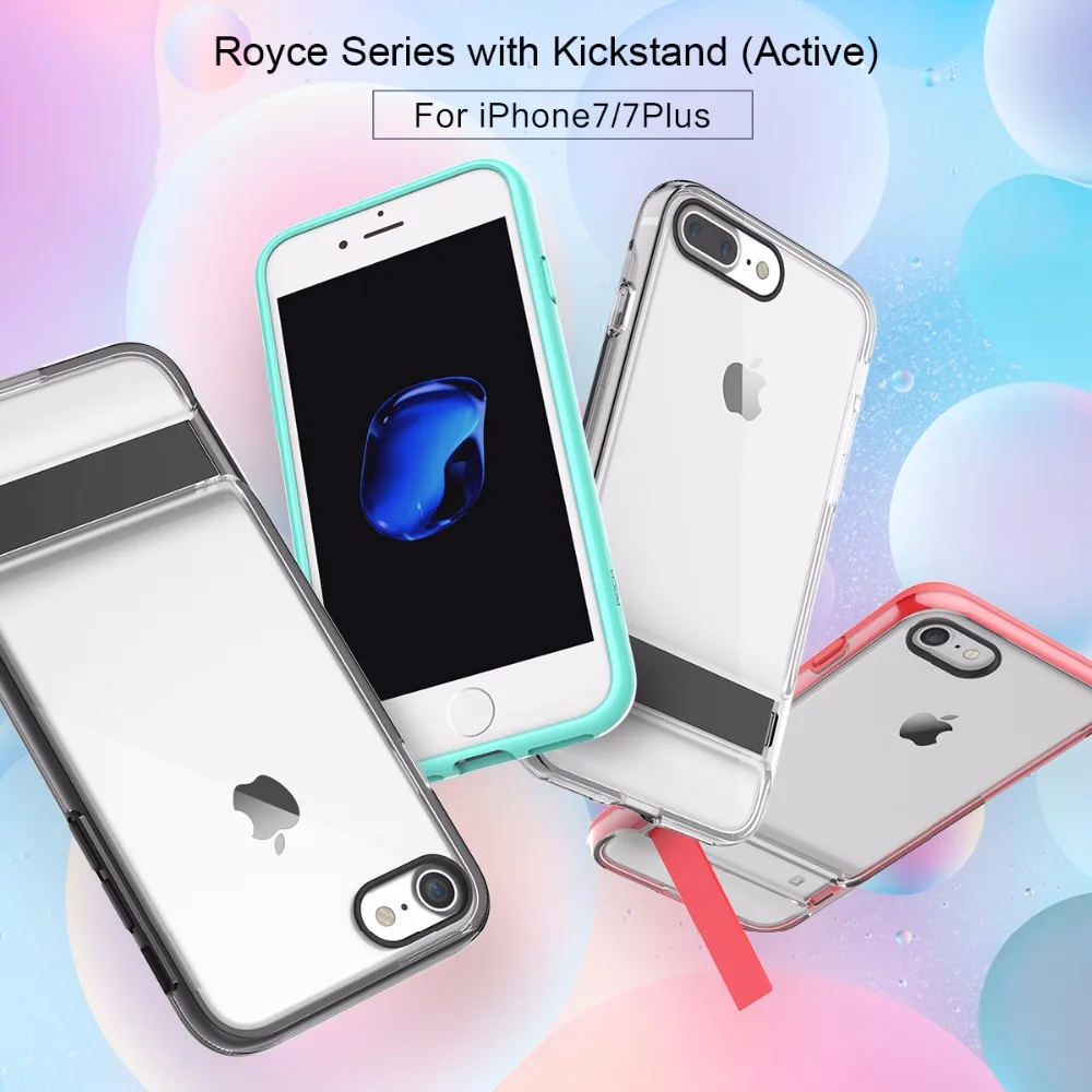 Чехол Rock для iPhone 7, 7 Plus, серия Royce, с подставкой, TPU+ PC, прозрачный чехол для телефона, для iPhone 7 Plus, чехол для телефона, роскошный