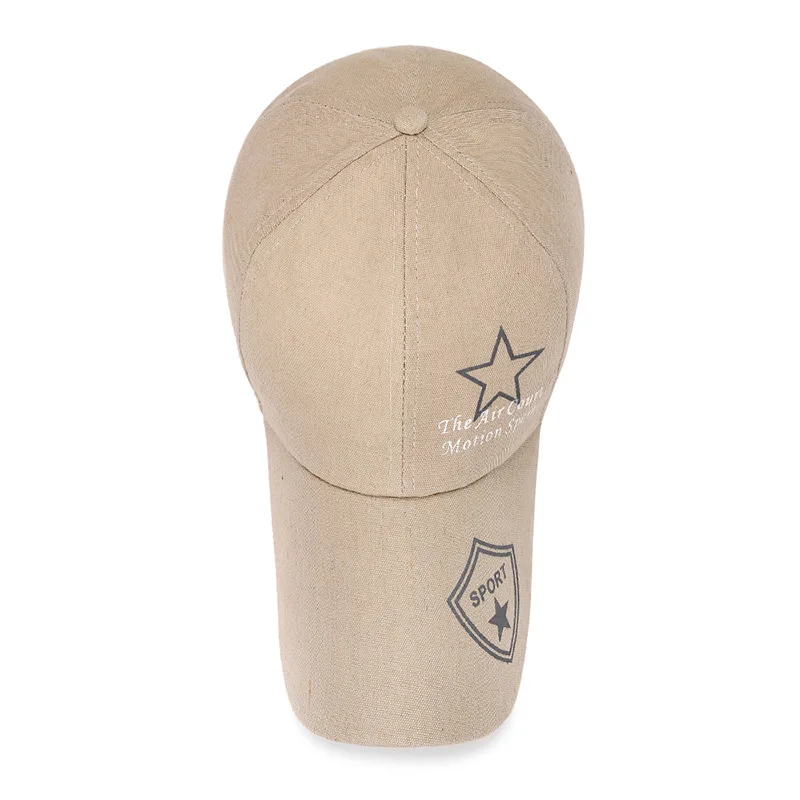 Кепка мужская с длинными полями повседневная бейсболка из холщовой ткани