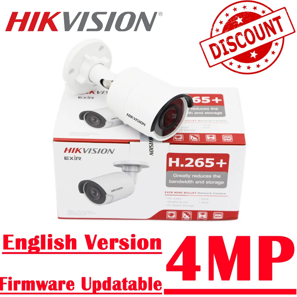 Оригинальная цилиндрическая ip-камера видеонаблюдения hikvision DS-2CD2045FWD-I 4 МП IPC