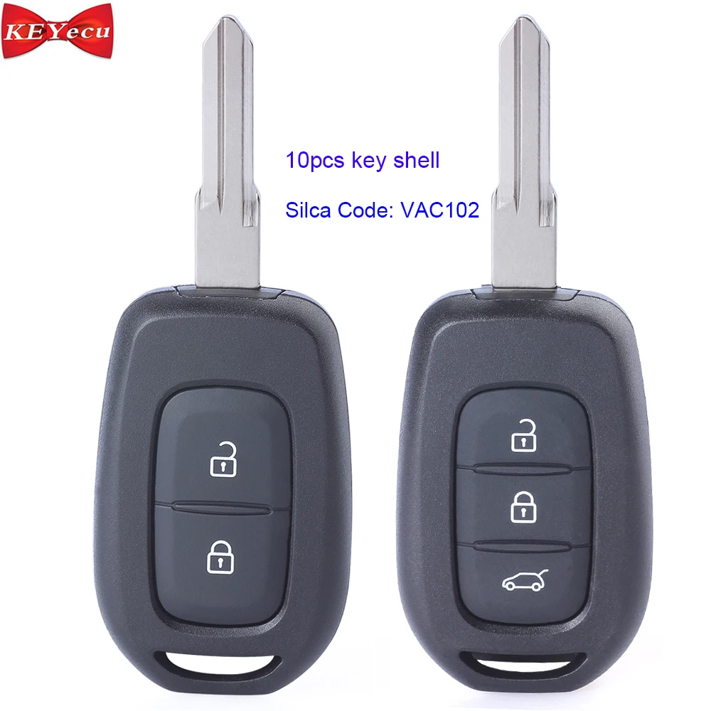 KEYECU 10 шт. для Renault Sandero для Dacia Logan Lodgy Dokker Duster дистанционного ключа автомобиля оболочки чехол корпус fob крышка VAC102 Blade