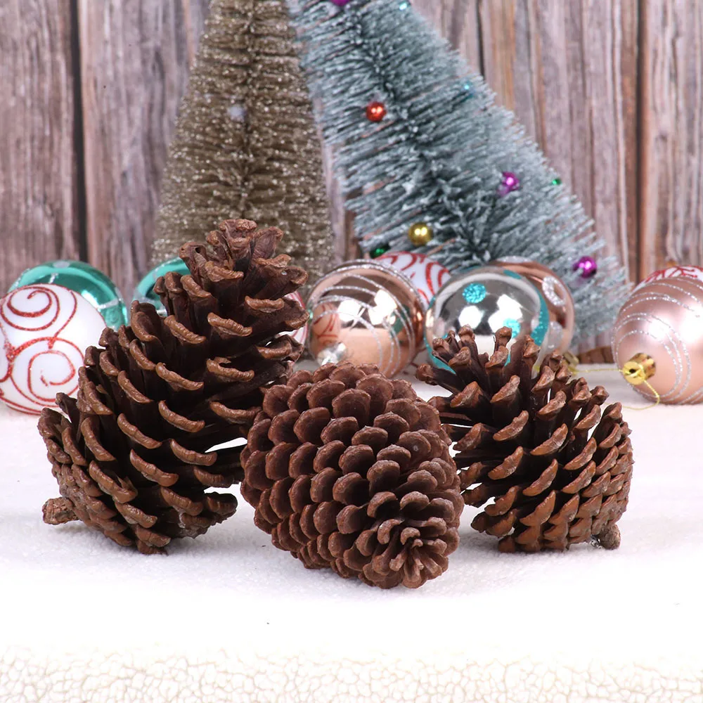 1 шт. Рождественское украшение большие натуральные сосновые конусы Pinecone