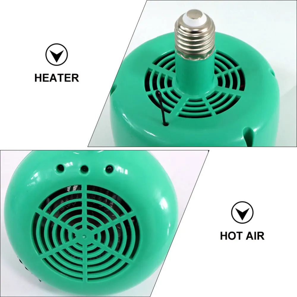 

1pc Temperature Adjustable Heating Light Breeding Heater Fan Heat Lamp (Green)