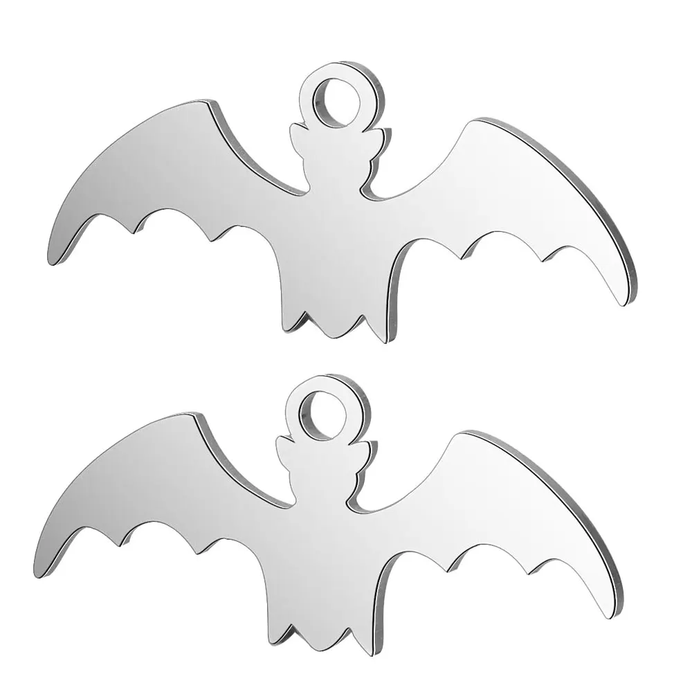 

Подвеска «летучая мышь» из нержавеющей стали, зеркальные полированные шармы для изготовления ожерелья «сделай сам», цепочки для ключей, бр...