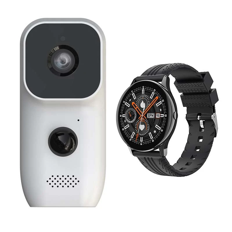 

1 шт. 1080P HD наружная и внутренняя беспроводная камера наблюдения для дома и 1 шт. S8 Смарт-часы браслет Bluetooth