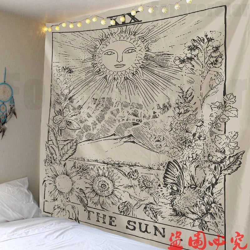 

Sun God Tapestry Wall Hanging Astrology Divination For Home Deco Living Room Bedroom Large Size