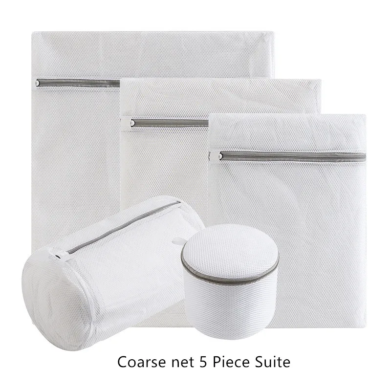 5 Piece Set Laundry Bag Coarse And Fine Net Washing Bag Clothing Machine Wash Bag Travel Storage Bags Laundry Organizer Bra Bags