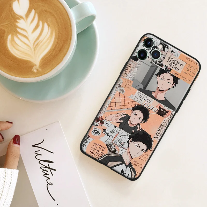 Haikyuu Аниме Манга AKaashi fanart силиконовый чехол для телефона iPhone Se 6 6s 7 8 Plus X Xr Xs 11 12 Mini Pro