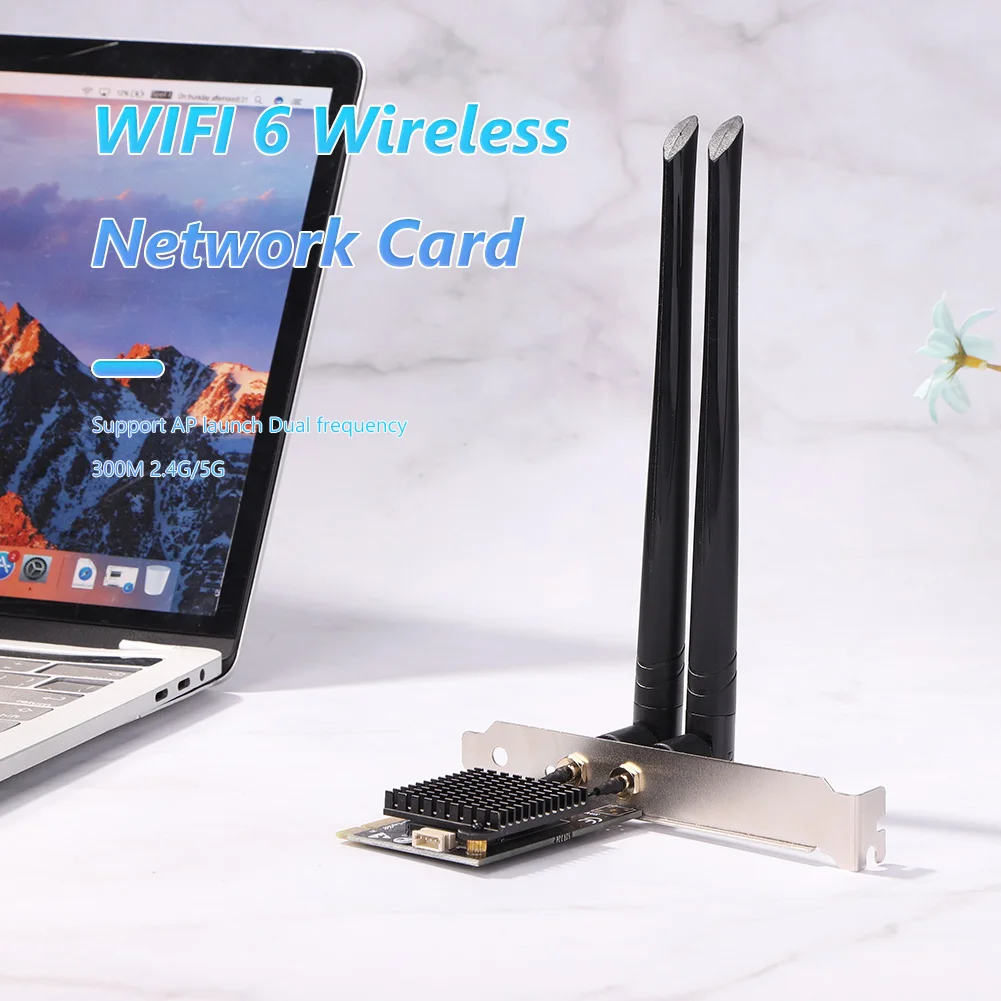 

Dual Band PCI-E 1X Wireless Network Card 5.1 WiFi Adapter Network Card Bluetooth-compatible Wireless Card Adapter