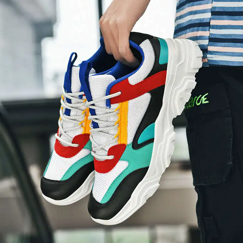

Sport Shoes Man Solid Color Running Shoes Lightweight Men's Sports Boots Most Popular Style Summer Sneakers Husband Aqua Tennis