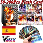 50-200 шт., голографические игральные карты Pokemon