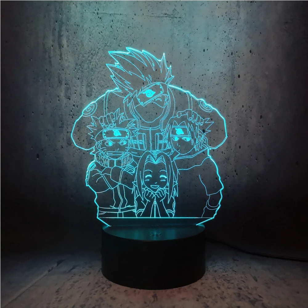 3D Иллюзия светодиодный ночной Светильник производства компании &quotKakashi&quot и три