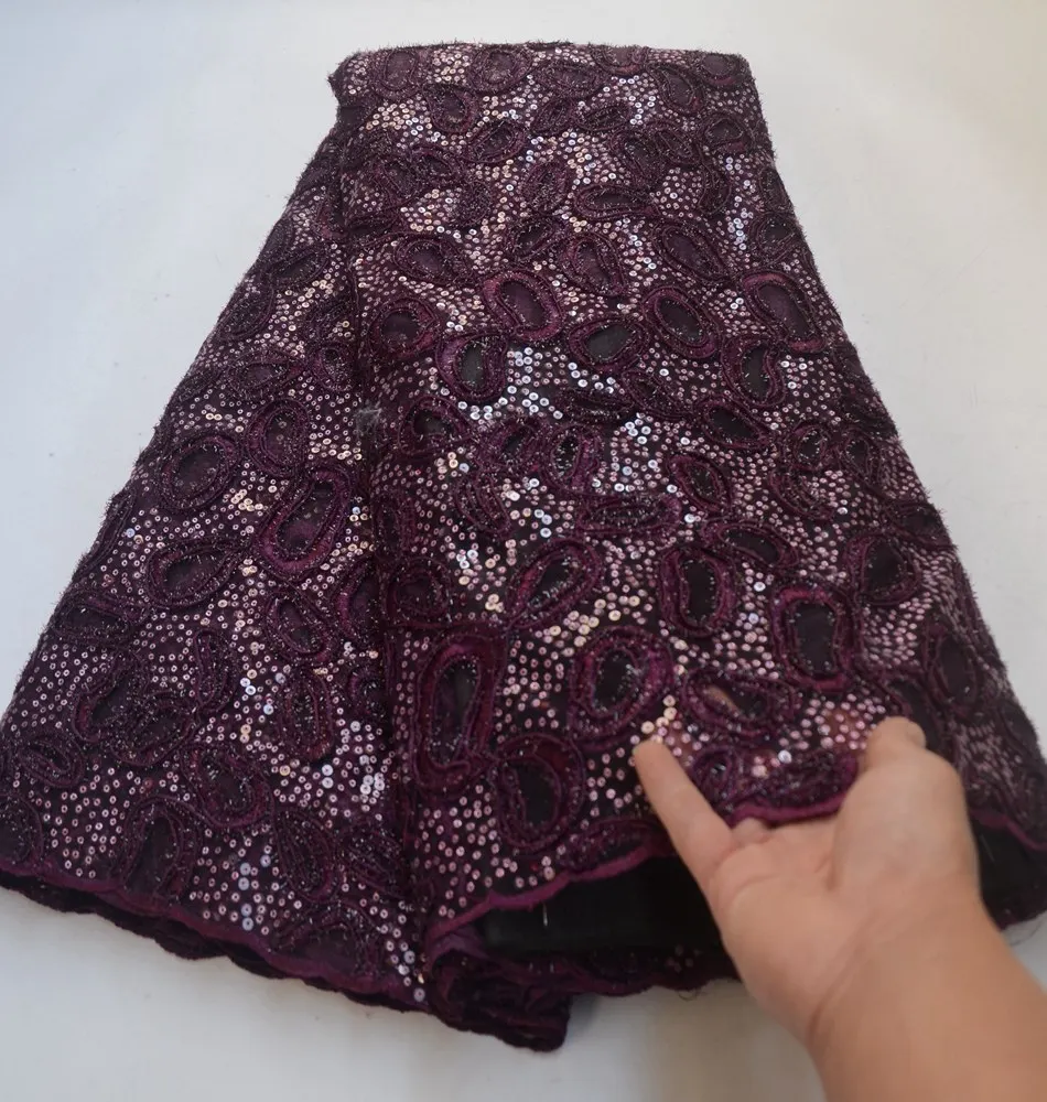 Французская кружевная ткань с блестками 2019 Новая мода африканская чистая