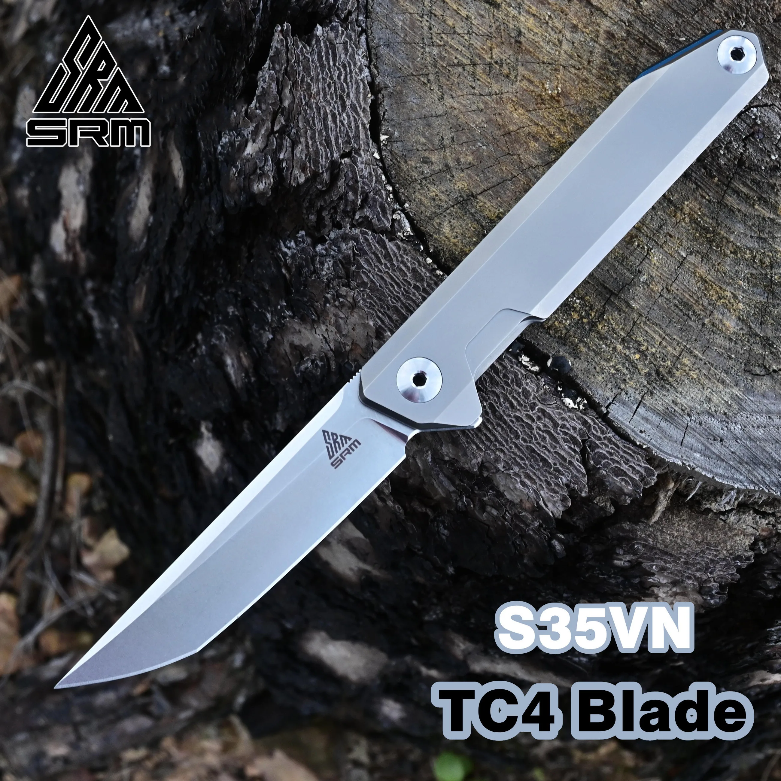 SANRENMU SRM Новый 1161 TZ карманный складной нож S35VN лезвие TC4 Флиппер шарикоподшипник