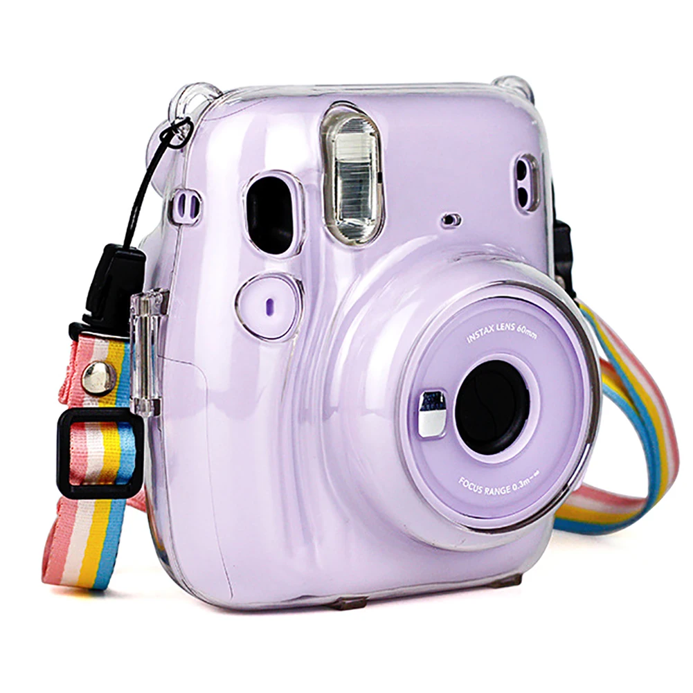 Сумка через плечо для камеры прозрачный защитный чехол Fuji Fujifilm Instax Mini 11