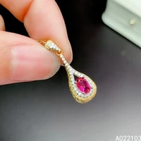 kjjeaxcmy fine jewelry 925 sterling silver inlaid natural pink topaz chinese style fashion luxury drop girl jewel pendant sup