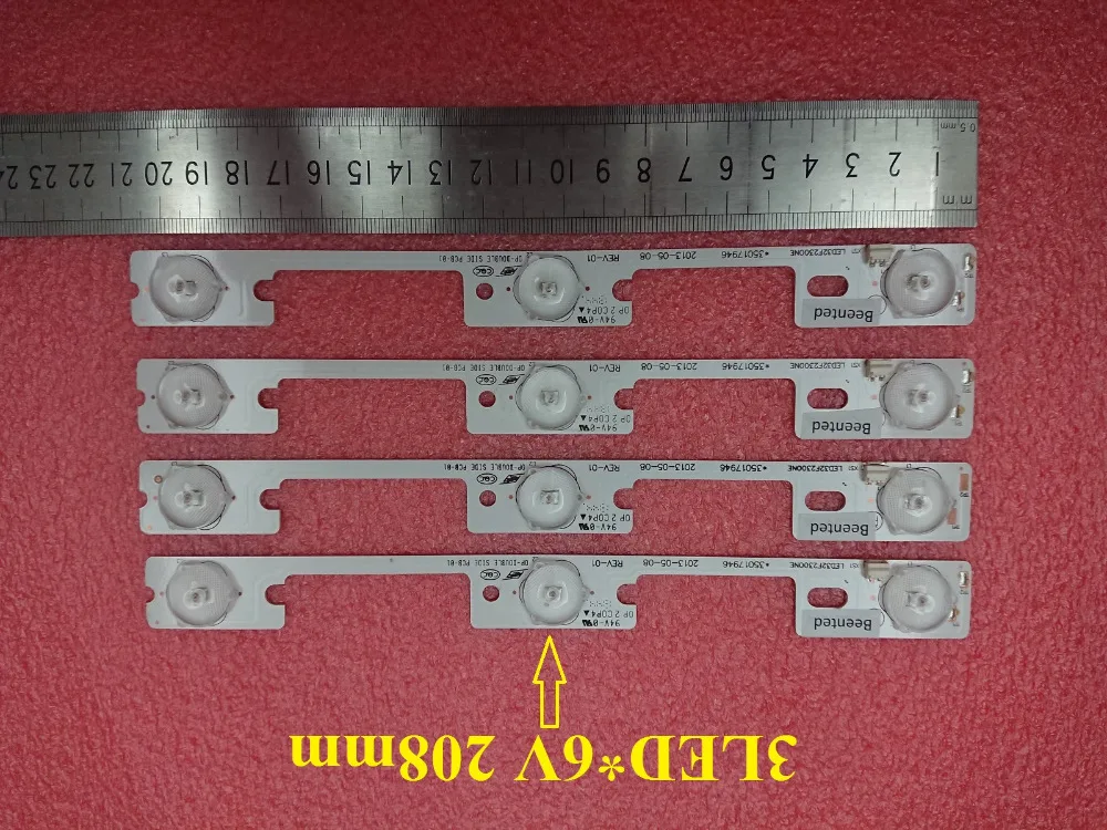 New 10set=40 PCS 3LED 6V 208mm LED backlight strip bar for KONKA LED32F2300NE LED32F2300FX 35017946 35017947 35017948 | Освещение