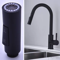 kitchen pull out faucet pull out spray shower head setting replacement tap 2 sprayer modes black faucet for kitchen household