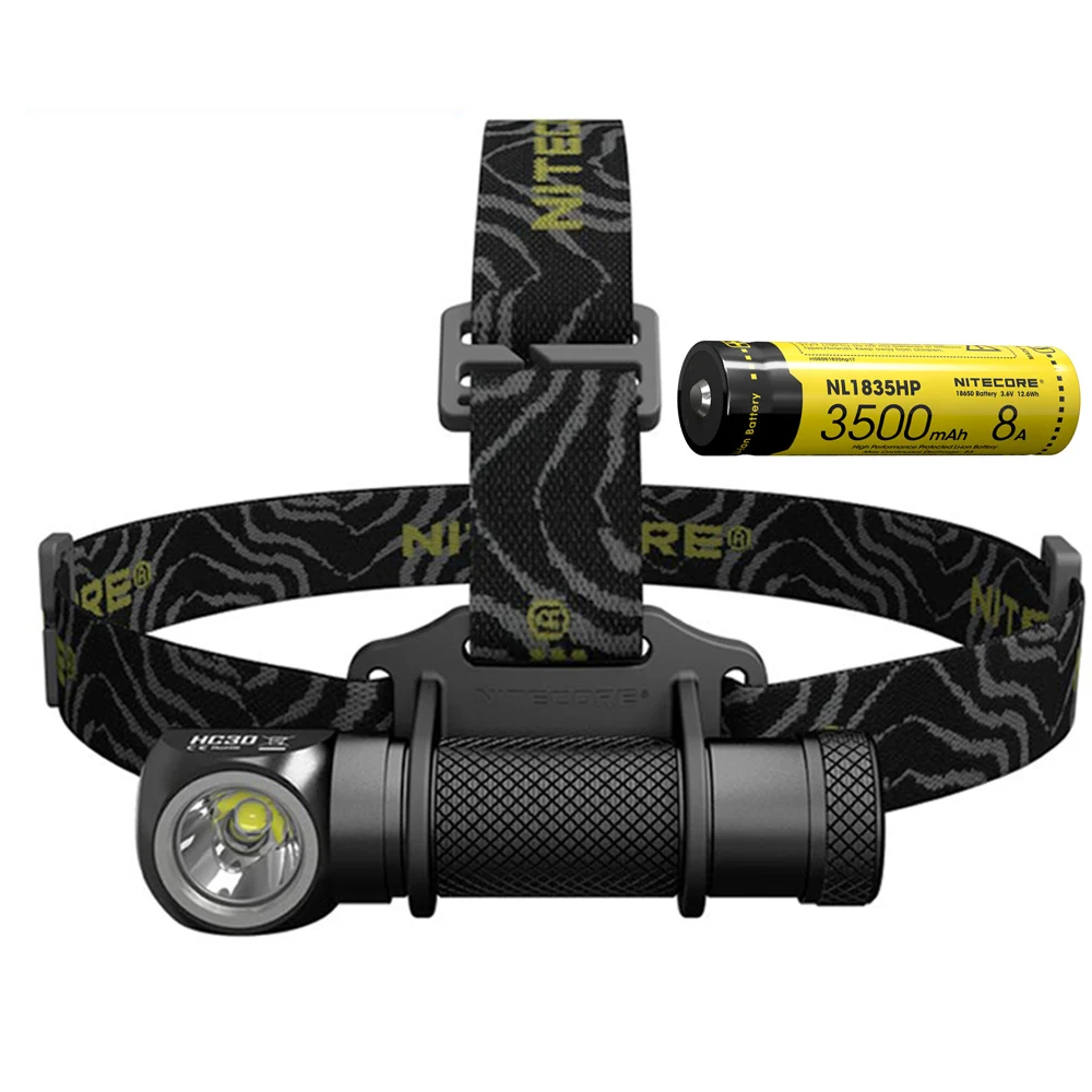 Налобный фонарь NITECORE HC30 CREE XM-L2 U2 max 1000LM с аккумулятором 18650 3500 мАч, новое зарядное устройство I2 - Испускаемый цвет: HC30 NL1835HP