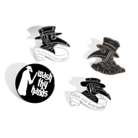 plague doctor crow alloy brooch bag clothes backpack lapel enamel pin badges jewelry gift for friend accessories
