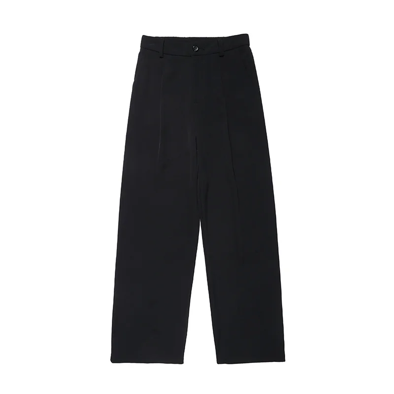 

2020 Pants Women Full-length Simple Elegant Slim Students Womens Straight Trousers Korean Style High Quality Female Solid Loose