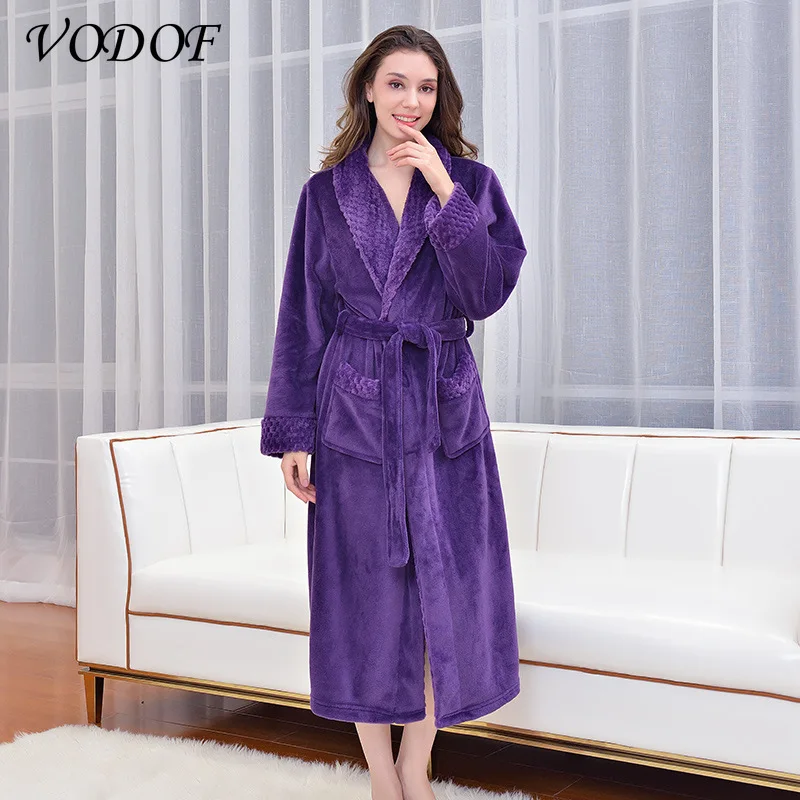 VODOF 100% махровая модель унисекс для влюбленных мягкая женская одежда сна