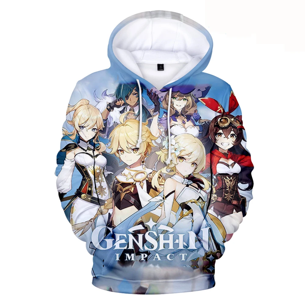 

2021 Men/Women/Children anime cartoon hoodie Game Genshin Impact Hoodies Casual Hoodies Cool Loose Pullover Hooded Clothes Tops
