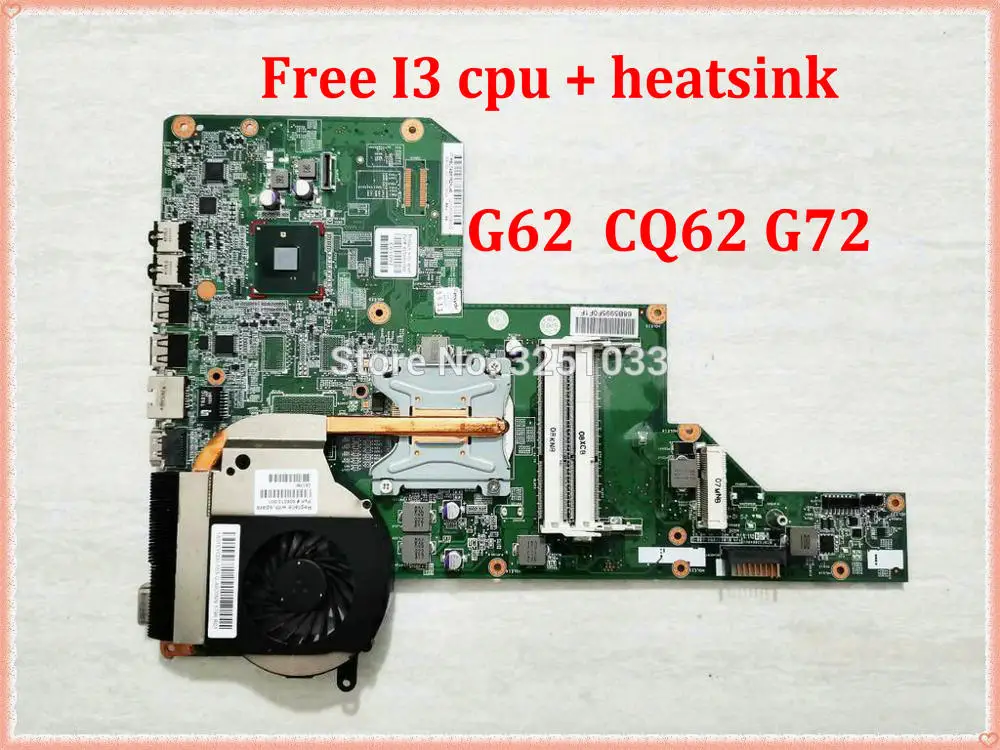 

615849-001 605903-001 for G62 G72 CQ62 motherboard with heatsink instead compatible 610160-001 610161-001 597673-001 597674-001