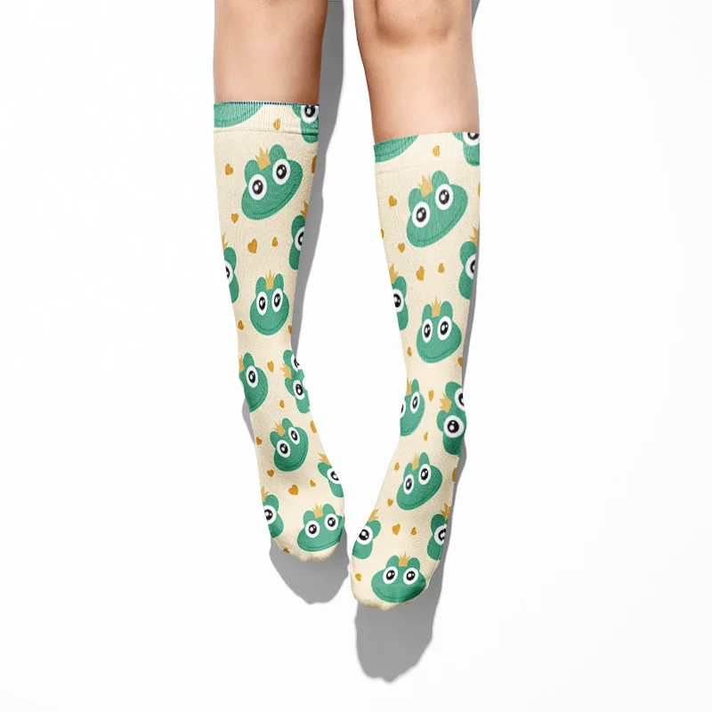 Модные женские хлопковые носки с мультяшным единорогом повседневные кавайные