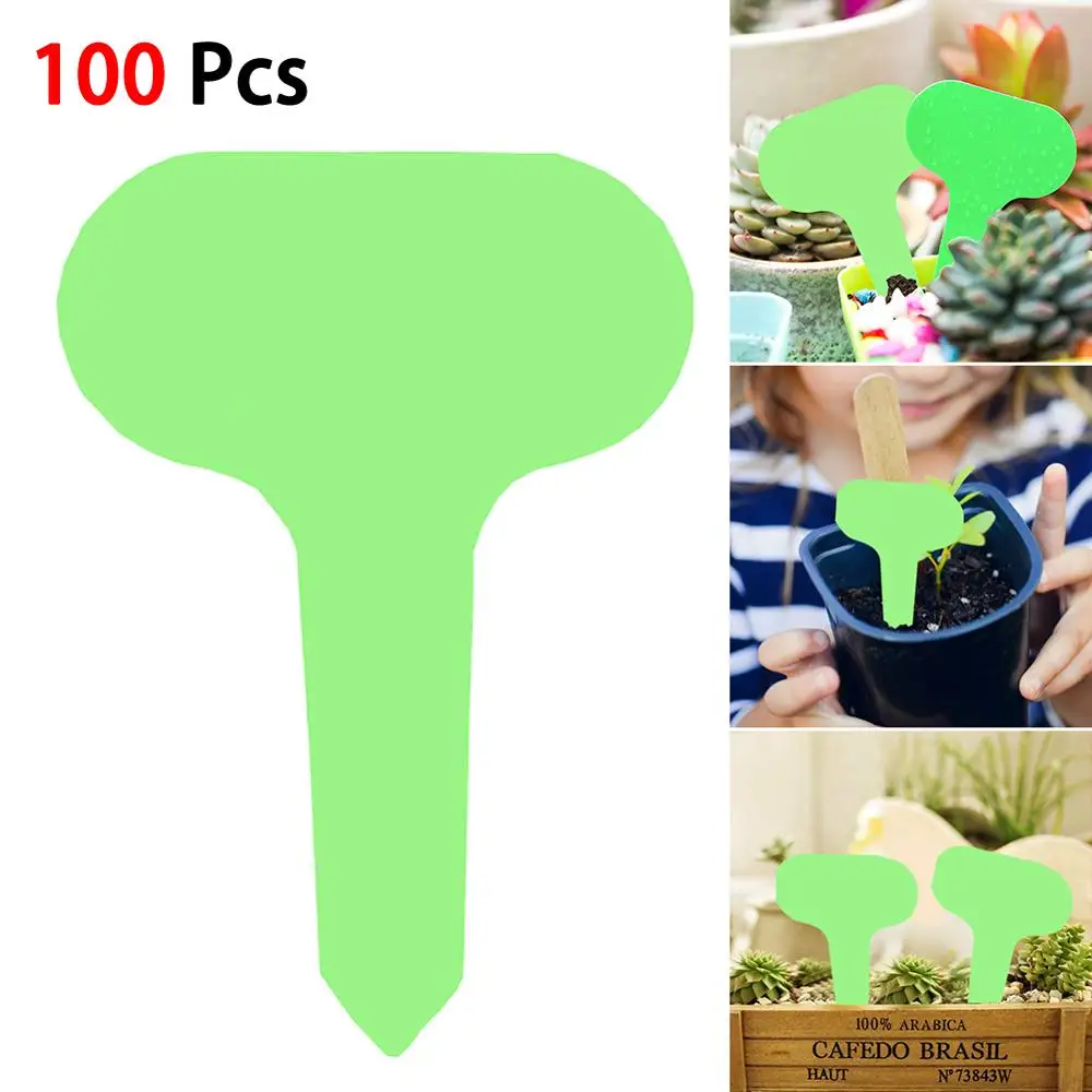 100 шт. Т образные пластиковые таблички для выращивания растений|Маркеры растений|