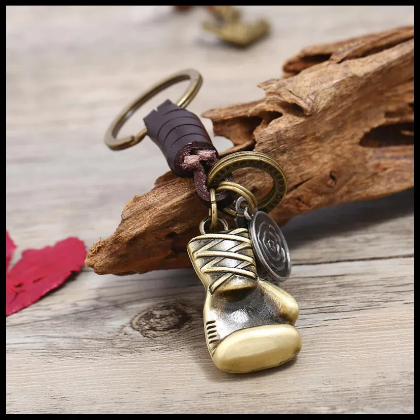 2019 NEW Fashion Creative Punk Boxing KeyChain Charms Bag Ornaments Car Key Chain Exquisite Gift Keyring Wholesale | Украшения и