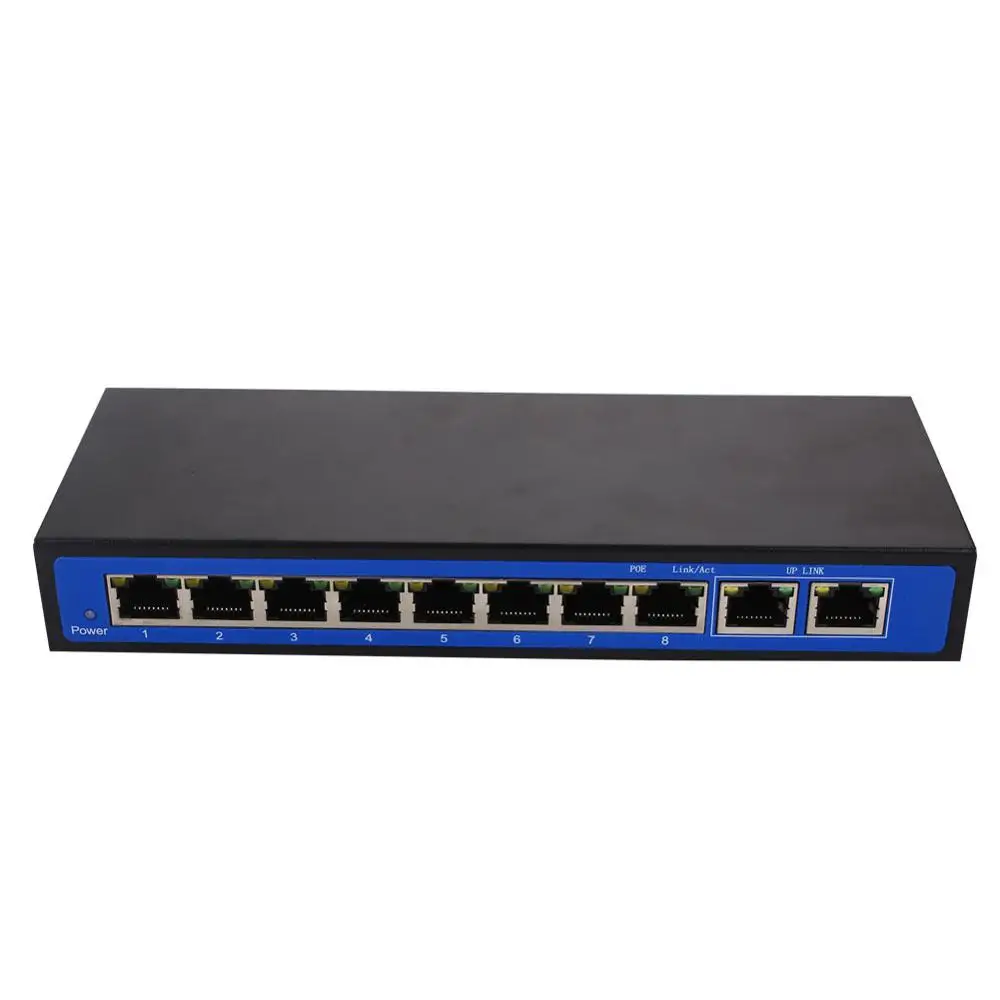 Фото 8 PoE Инжектор POE Ethernet коммутатор профессиональная IP-камера Poe сетевые коммутаторы 8 PoE Инжектор POE Ethernet коммутатор профессиональная IP-камера Poe сетевые коммутаторы